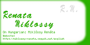 renata miklossy business card