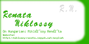 renata miklossy business card
